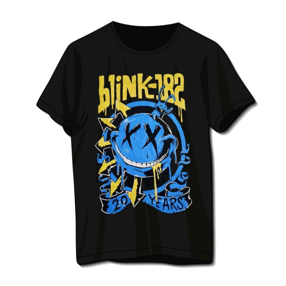 Camiseta de Rock Blink 182 Unissex Preta