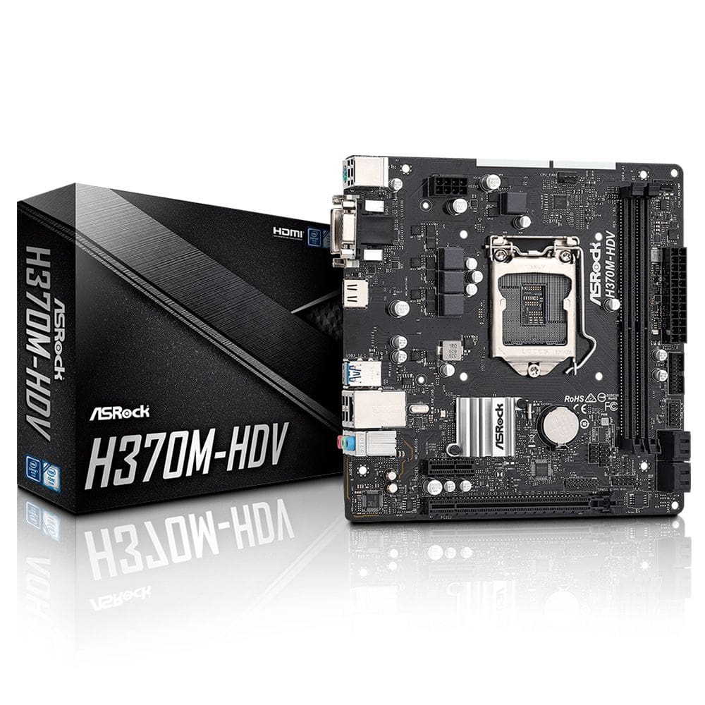 Placa Mae Intel 1151 H370M HDV 2xDdr4 Hdmi/Dvi/Vga 9º G H370M-HDV Asrock