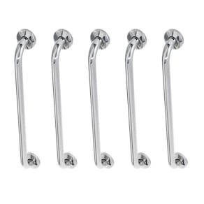 Alça De Apoio Barra 80cm Inox Kit 5 Unidades Idoso Cadeirante Banheiro Box Corrimao Apoio Segurança