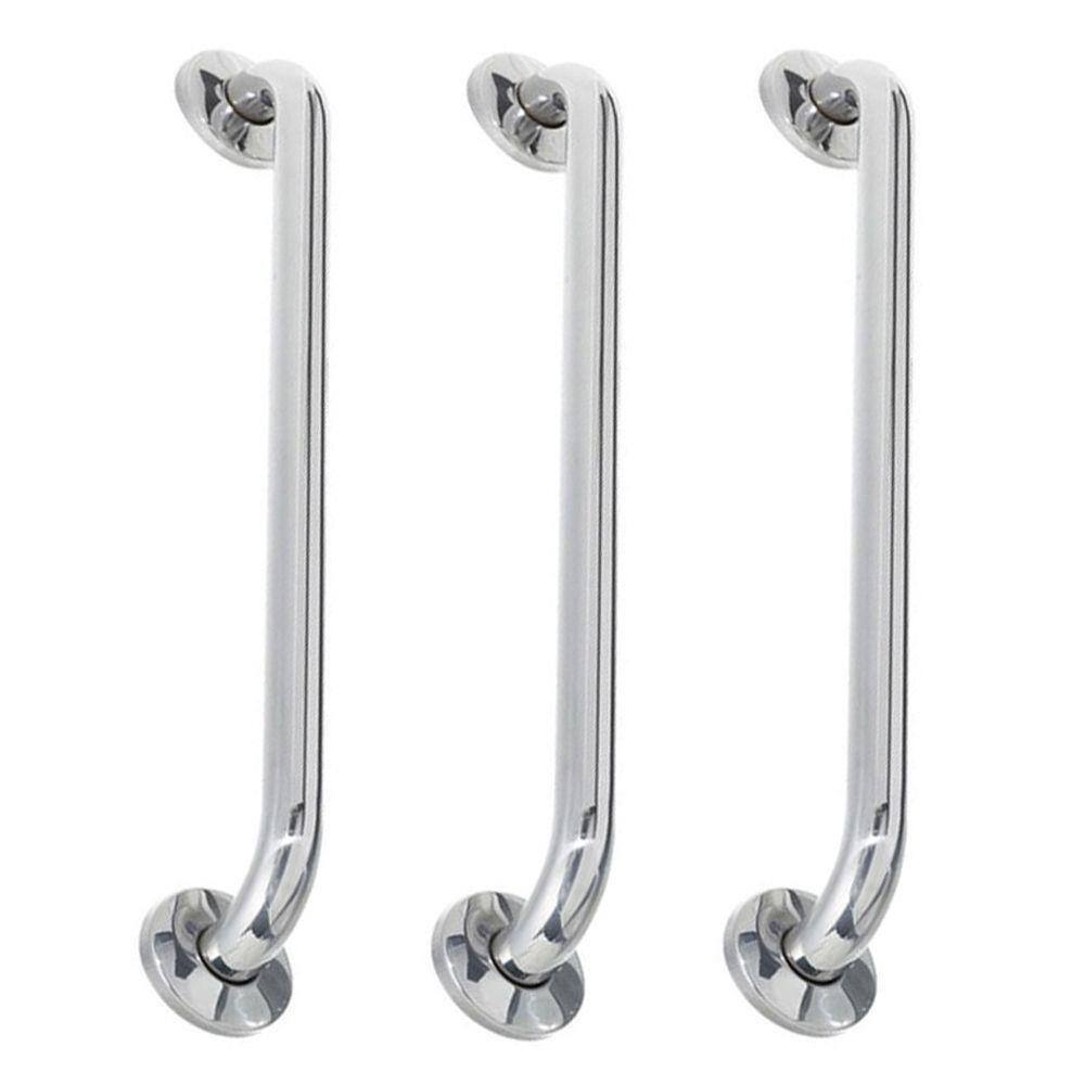 Alça De Apoio 40Cm Kit 3 Unidades Inox Barra Cadeirante Deficiente Acessibilidade Idoso Banheiro
