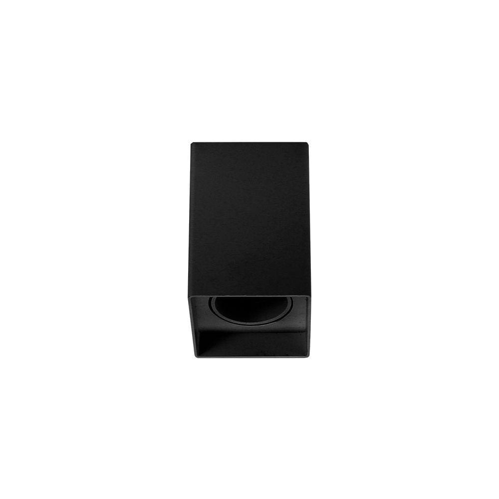 Spot de Sobrepor Recuado Blumenau Clean para Lâmpada Mr16 Gu10 Quadrado Bivolt Preto