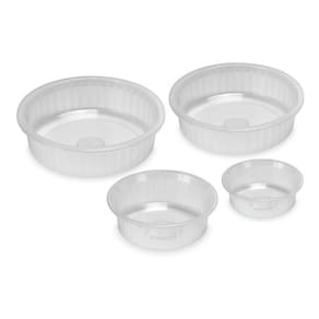 Kit com 4 Bacias Plásticas Transparente P / M / G / GG Arqplast