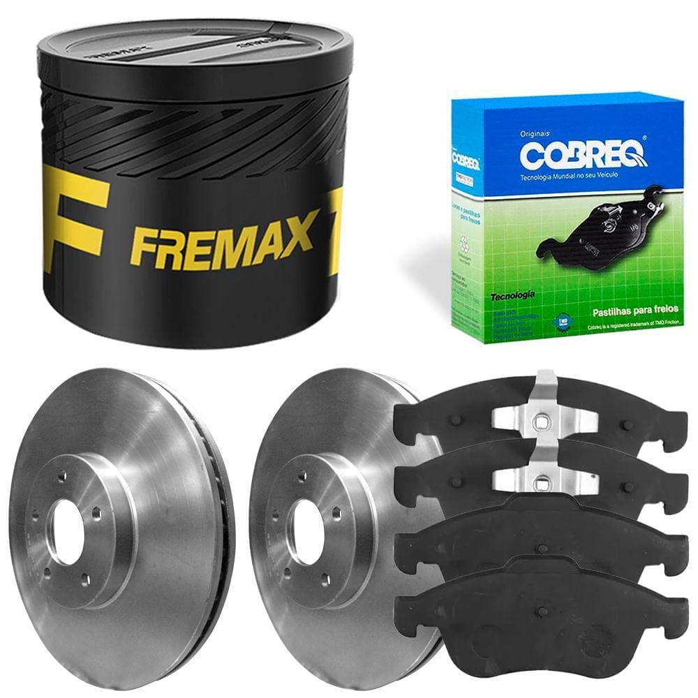 Kit Pastilha Disco Dianteiro Ventilado Captur 2017 a 2021 Co
