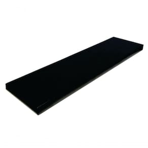 Prateleira Simples Preta 90X15 Cm Com Suporte Em Mdf