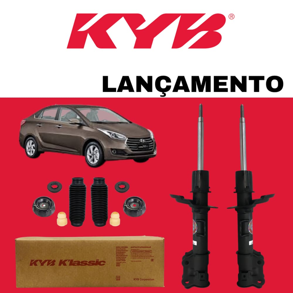 Kit Batente + Amortecedor Nova Linha Kayaba Klassic Hyundai Hb20s 2019 Dianteiro