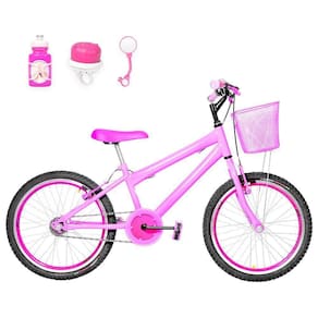 Bicicleta Infantil Aro 20 Aero Rosa e Pink