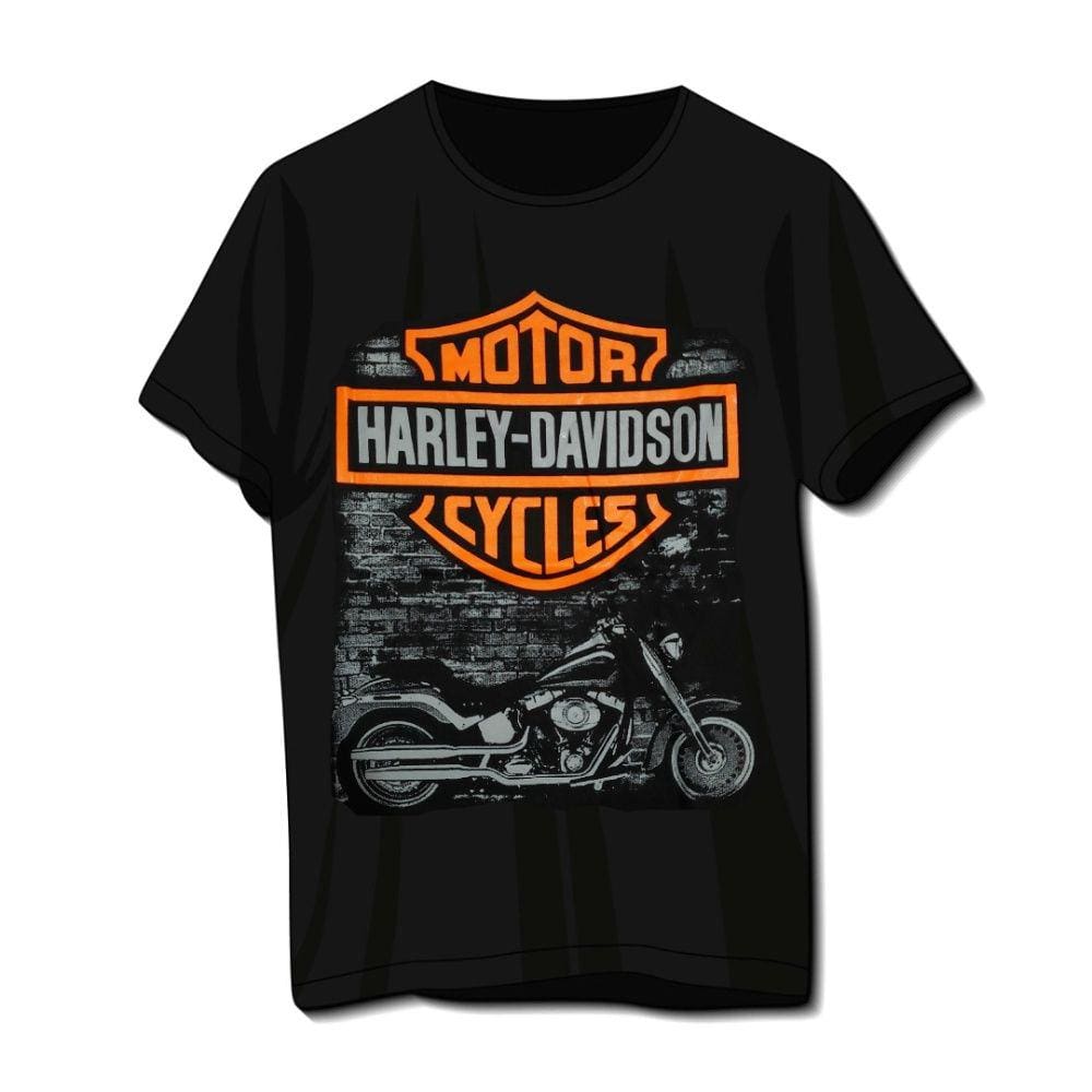 Camiseta Harley Cycles Preta Banda De Rock Unissex