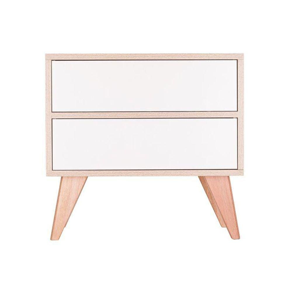 Sapateira Retrô com Portas Vicenza Carvalho e Branco 60 x 40cm