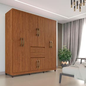 Guarda Roupa Casal 8 Portas 2 Gavetas Master Top IMOP Móveis - Cinamomo