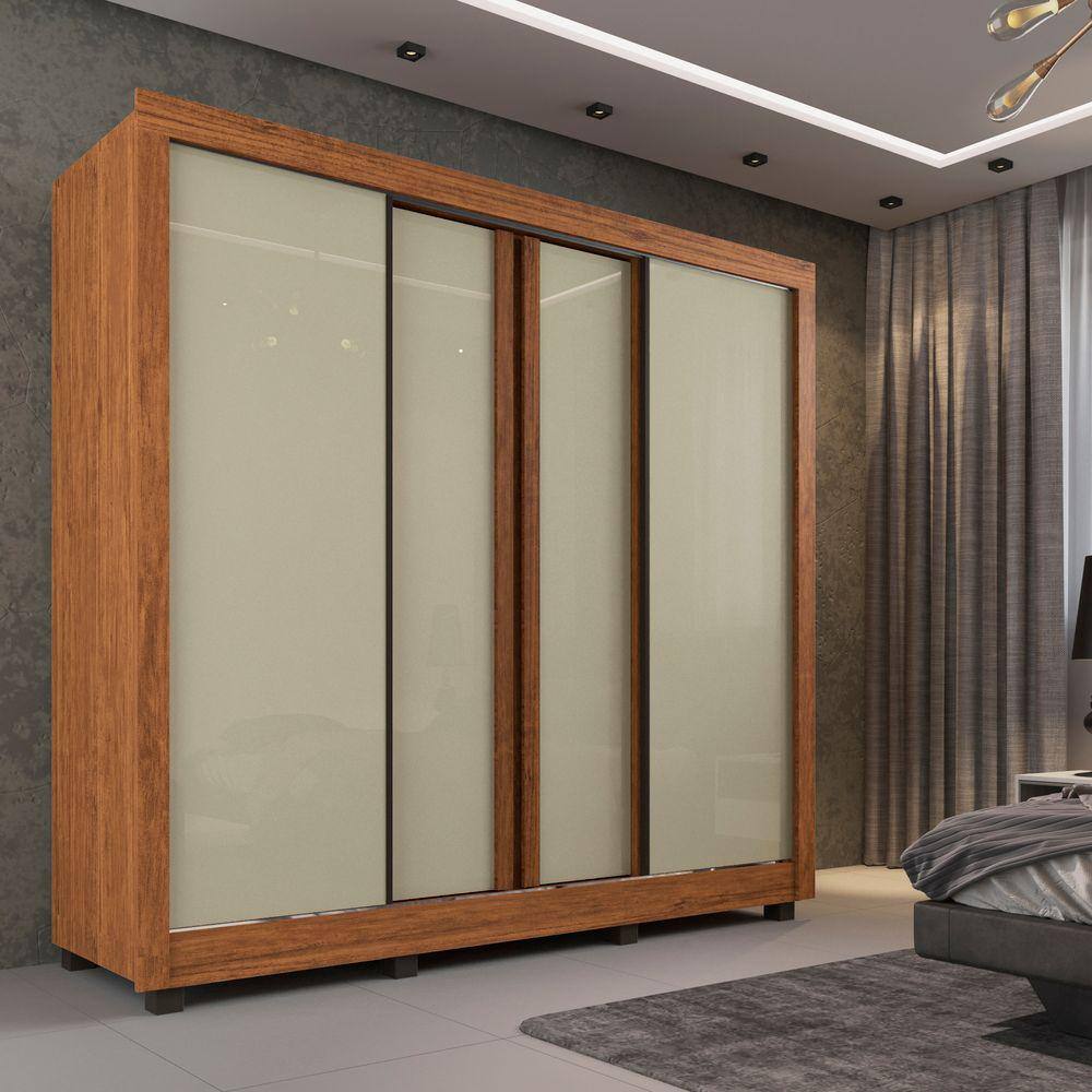 Guarda Roupa Casal 4 Portas 6 Gavetas Portinari Prime IMOP Móveis - Cinamomo Off White