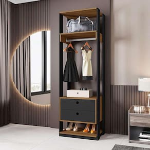 guarda-roupa closet titan 2 gv preto e freijó