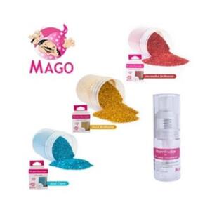 Kit 3 Glitters Comestíveis Com Borrifador Mago Confeitaria