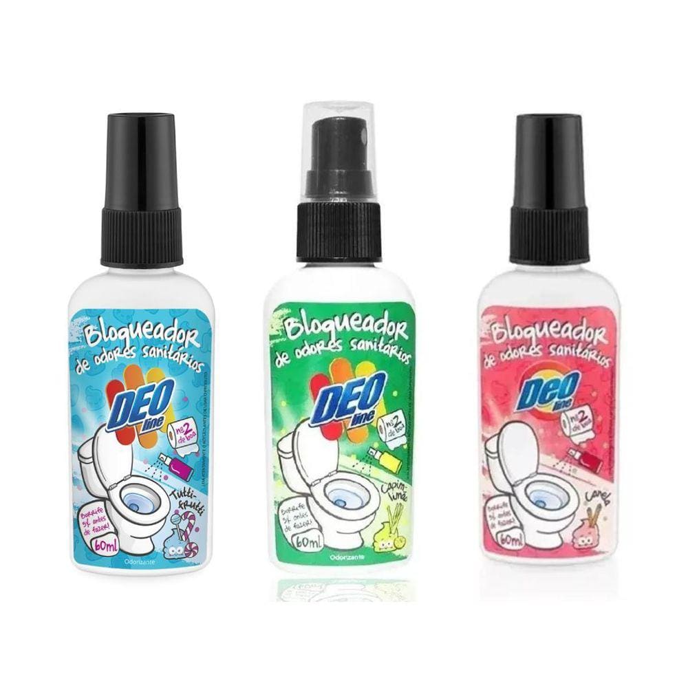 3 Bloqueador De Odores Sanitários Premisse 60Ml Fragrâncias