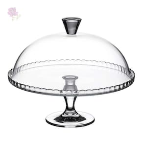 Prato de Bolo Patisserie Com Pé e Tampa 32cm Pasabahçe