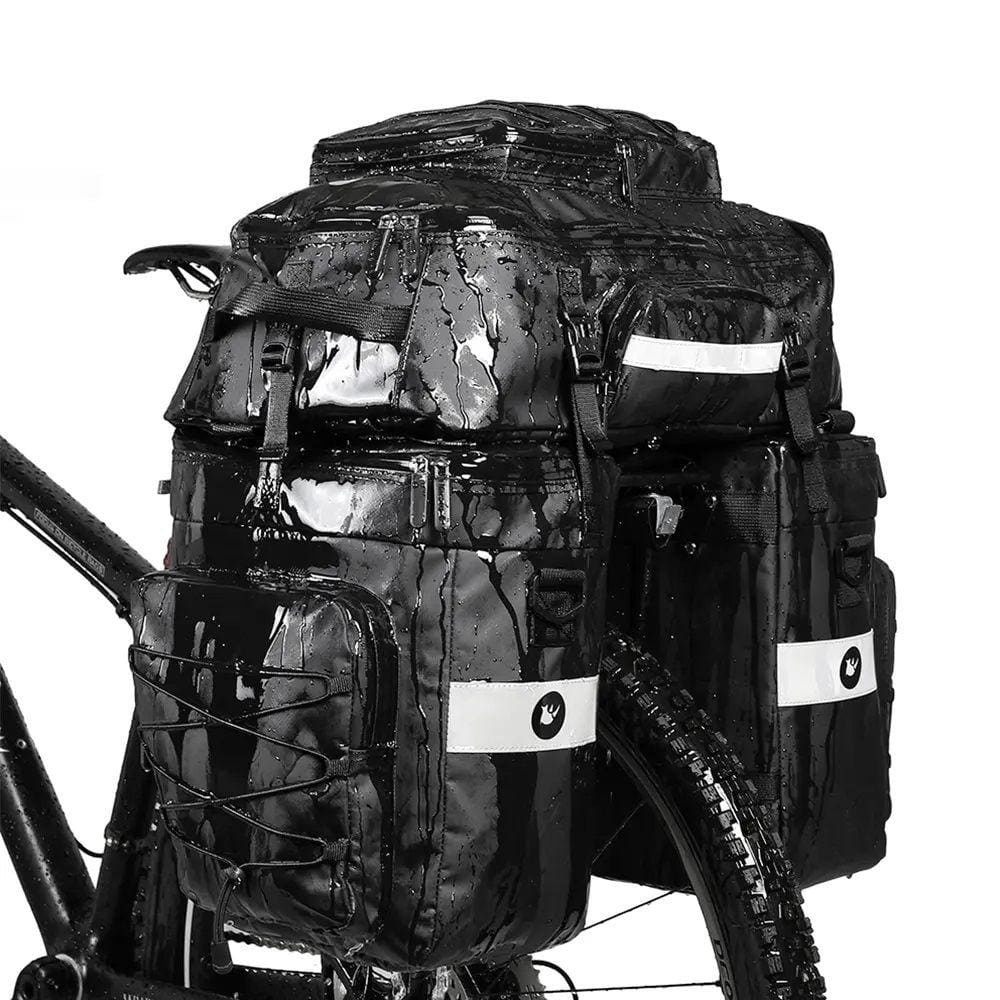 Alforge Bolsa Mochila Tripla Bike Bagageiro Traseiro 75L