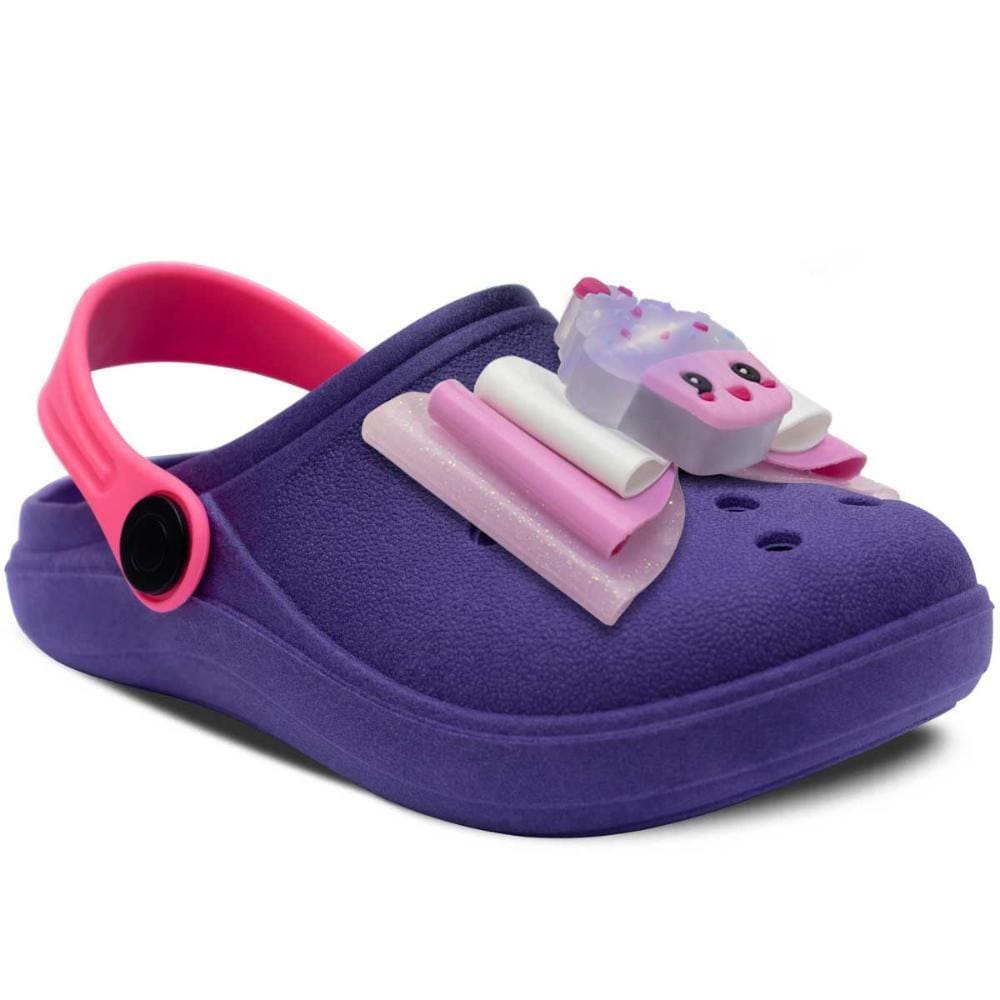 Babuche Infantil Cupcake 19ao36 Sandalia Menina Leve 12.103