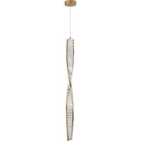 Pendente Dna 50 Cm Metal Dourado E Cristal Transp 3000K