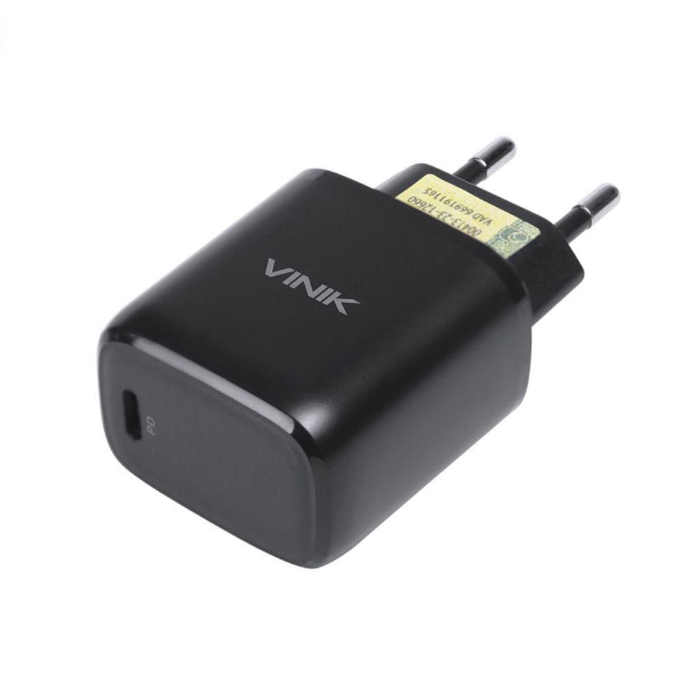 Carregador De Parede 20W Com 1 Saida Tipo C 12V 1.67A Preto