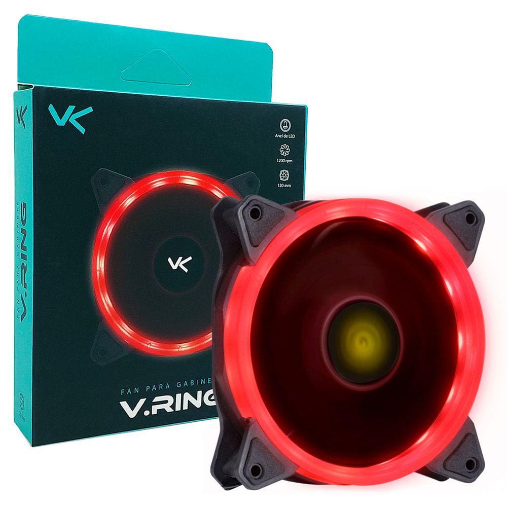 Cooler Fan Vinik V.RING, 120mm, LED Vermelho - VRINGR