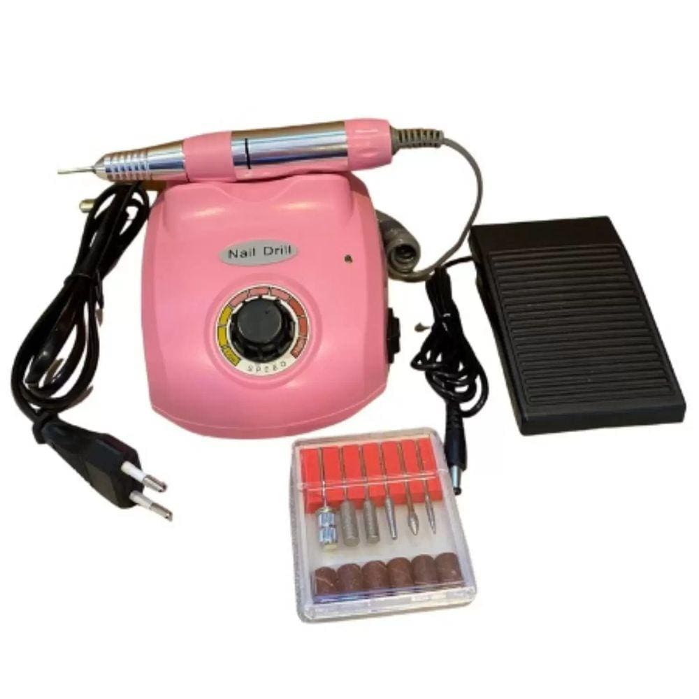 Lixadeira Elétrica Portátil Motor Pedal Manicure Polir Lixar Esculpir Unhas
