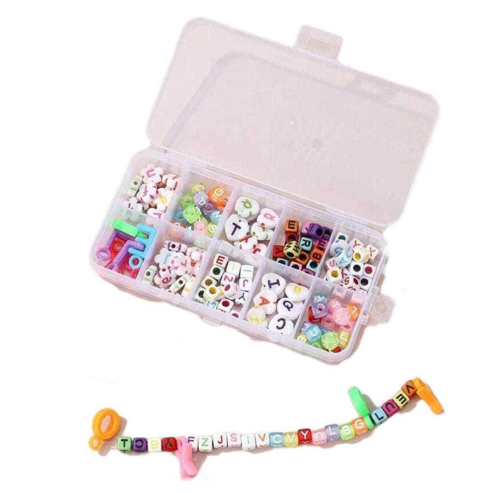 Kit Miçanga Infantil Para Pulseira Letrinhas Color