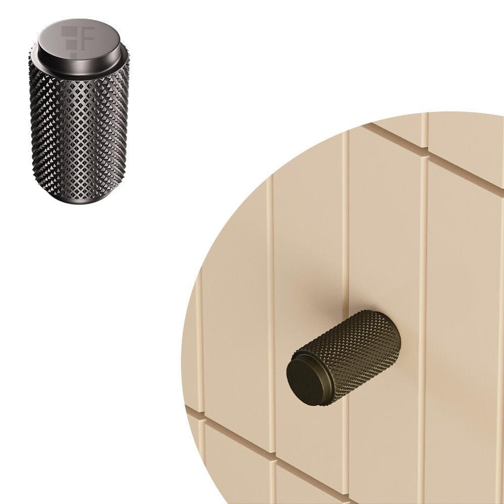 Puxador Zigrinato IL 1580 - Grafite - 18x33MM