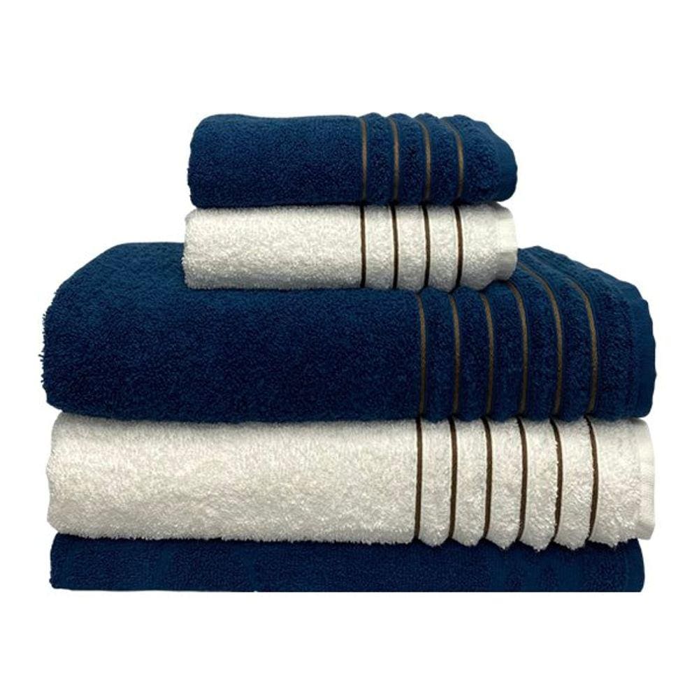 Toalha de banho kit com 5 peças fio penteado Jogo de toalha gigante e felpuda de alta absorção marca Casa da Toalha