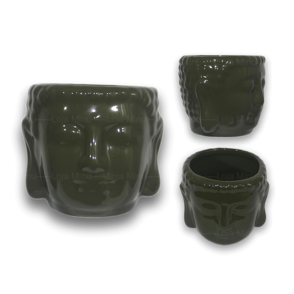 Vaso Cachepot Cabeça De Buda G Casa E Decoração Tibetano