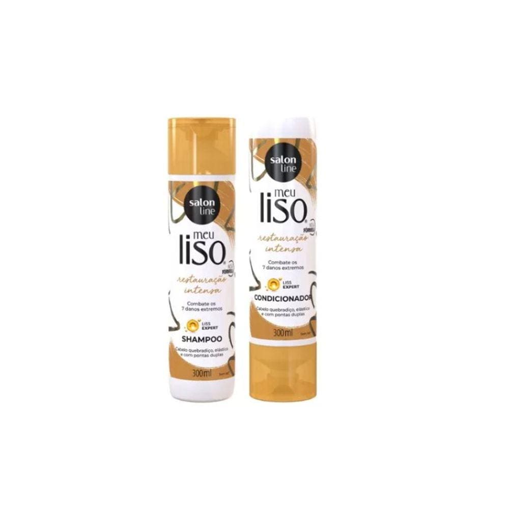 Kit Salon Line Meu liso Restauração Intensa Sh+Cond 300ML