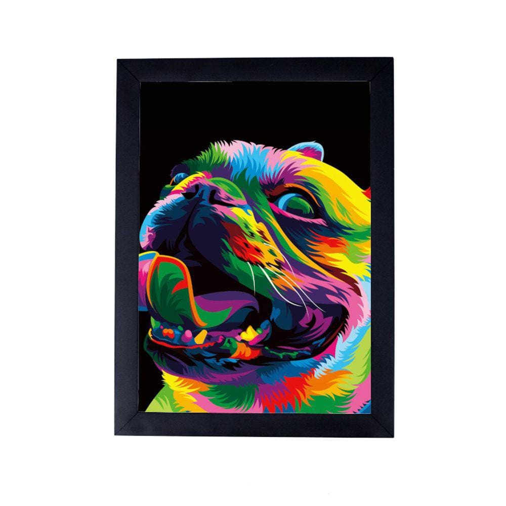 Lindo quadro poster pet cachorrinho psicodelico P8325