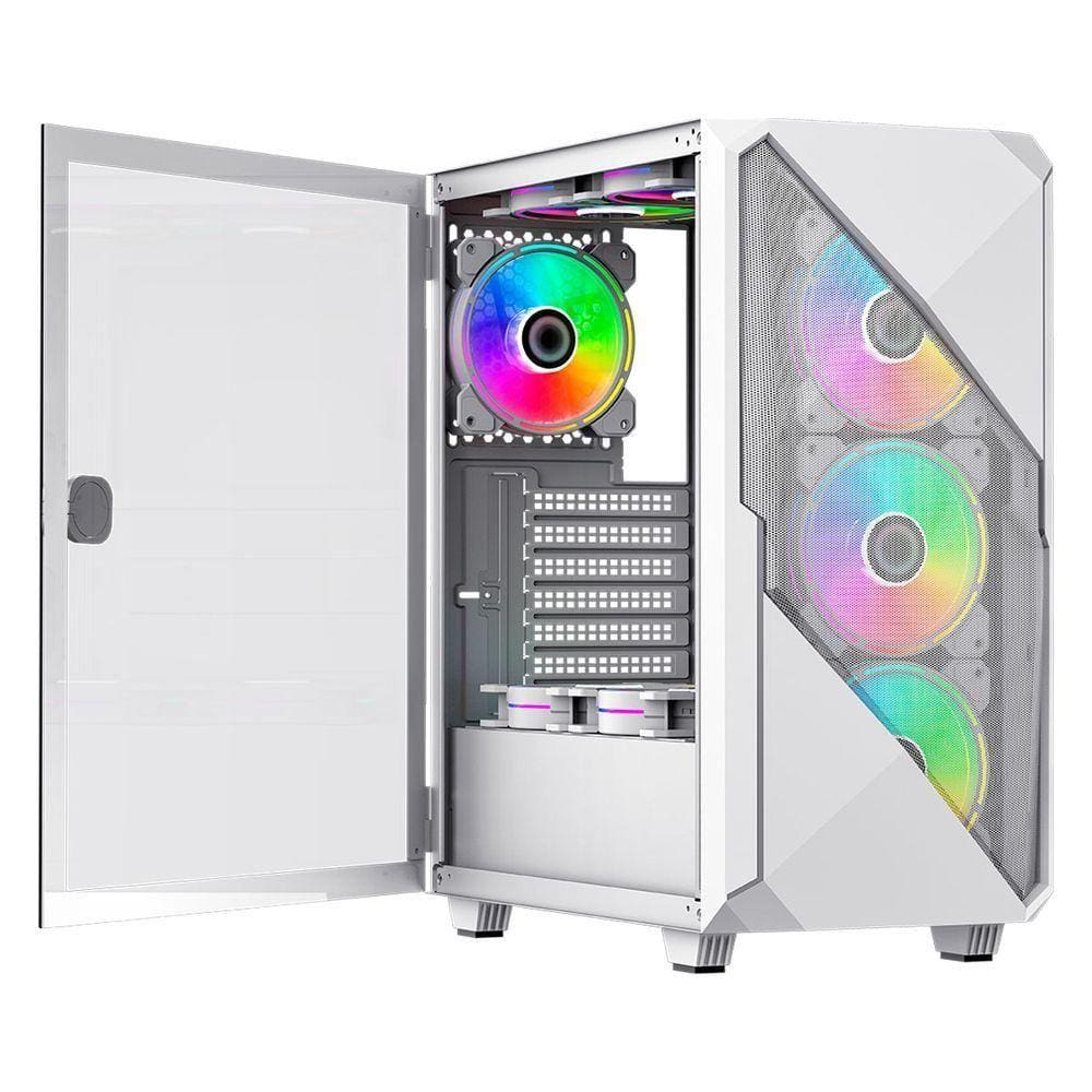 Gabinete Gamer Gamemax INFINIT RGB - M908-TR Branco