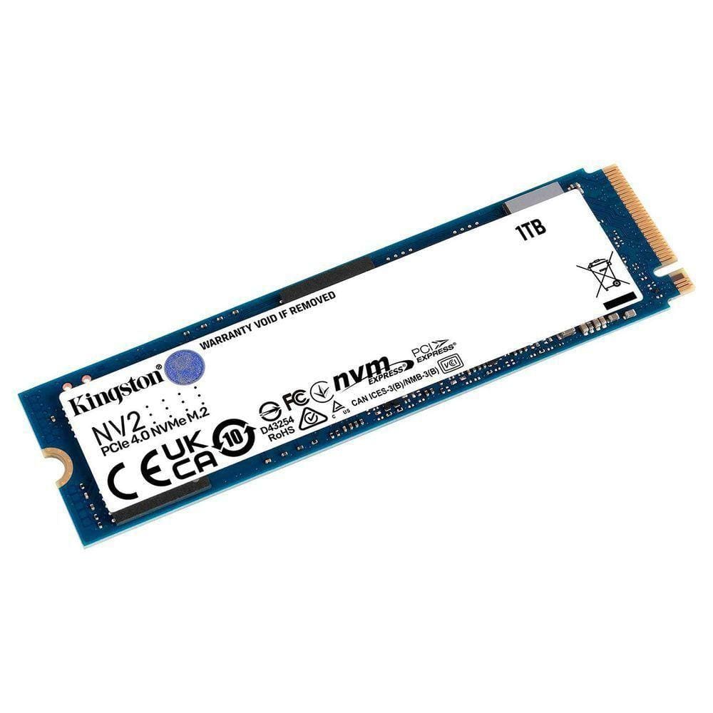 Ssd 1tb Kingston Nv2, M.2 2280, Nvme Pcie 4.0 X4, Leitura 3500mb/s, Gravação 2100mb/s - Snv2s/1000g