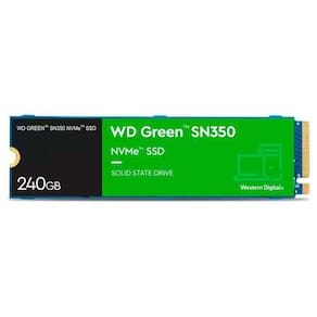 Ssd 240gb Western Digital Green Sn350, Pcie Gen3, M.2 2280, Leitura/grav. 2400/900mb/s - Wds240g2g0c