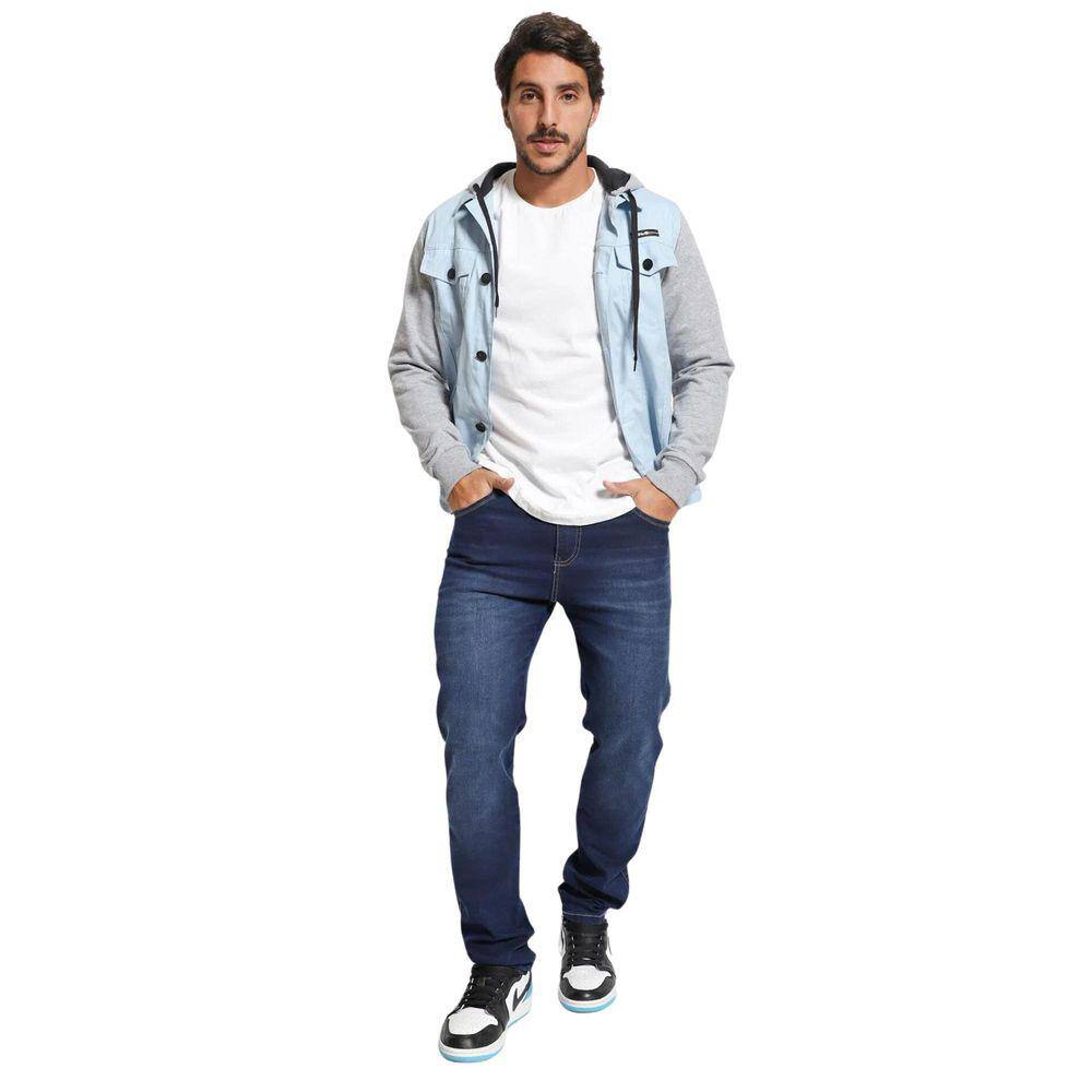 Calça Jeans Reta Biotipo Azul Escuro Slim Fit Masculina