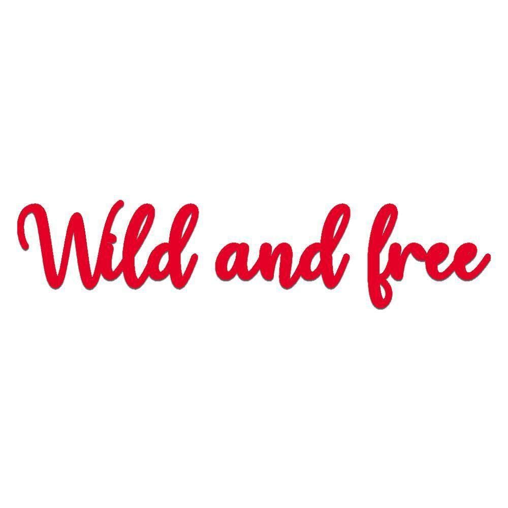 Arte Wild And Free 60cmx13,5cm - Cria Arte Laser Vermelho