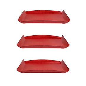 3un TRAVESSA ZEN PETISQUEIRA 34X18CM ECOLÓGICA VERMELHA