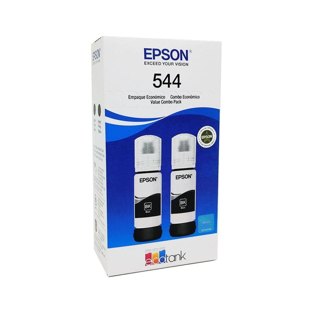 Kit Refil De Tinta Epson 544, 2 Garrafas De Tinta Preta, 65ml - T544120-2p