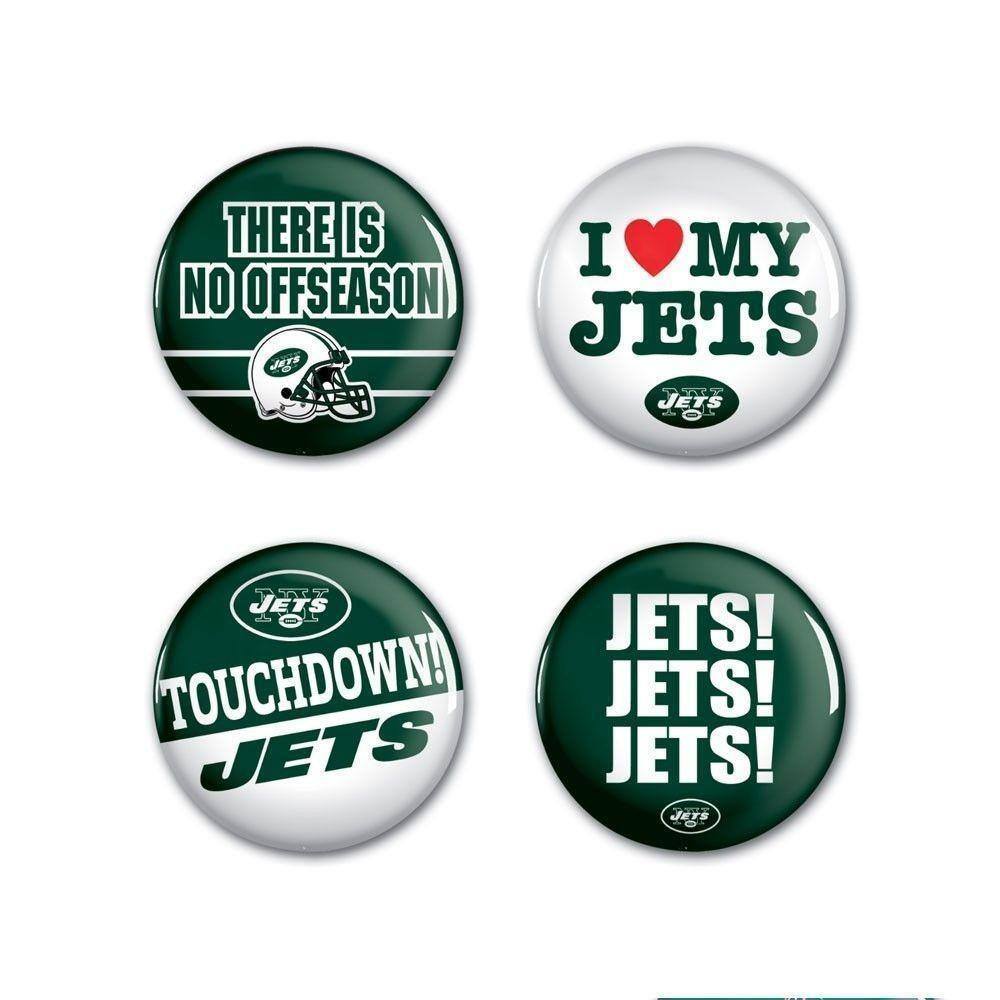 4 Bottons Pins New York Jets Nfl