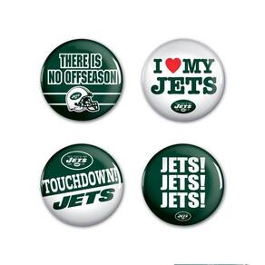 4 Bottons Pins New York Jets Nfl
