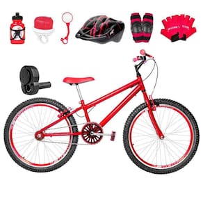 Bicicleta Infantil Aro 24 Aero Kit Premium Vermelha