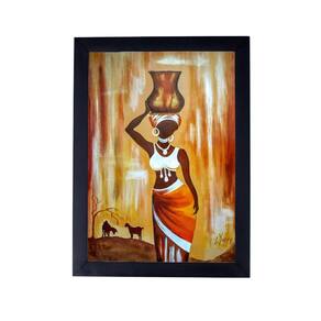 lindo quadro poster com moldura beleza negra P8377