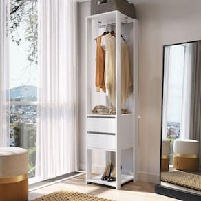 Módulo para Closet com Gavetas e Cabideiro 183x45x40cm Branca
