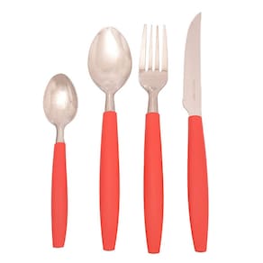 Conjunto de Talheres Caprese com Porta Talher 25 pçs Vermelho CO9116427 - Fratelli