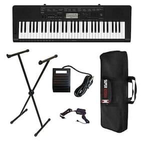 Kit Teclado Musical Casio Ctk3500 Midi/usb Aplicativo Chordana + Suporte X + Pedal Sustain + Capa