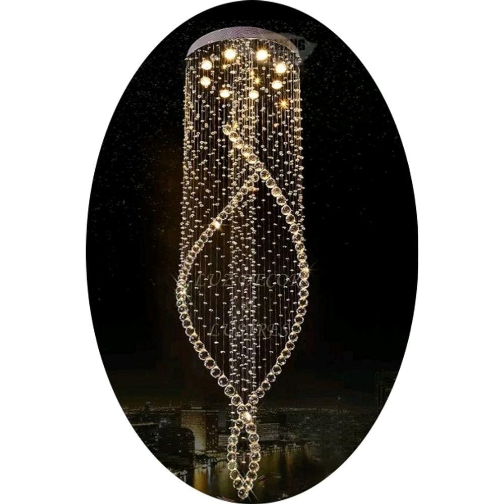 Lustre P/ Pé Direito Duplo Com 05 Lâmpadas Gu10