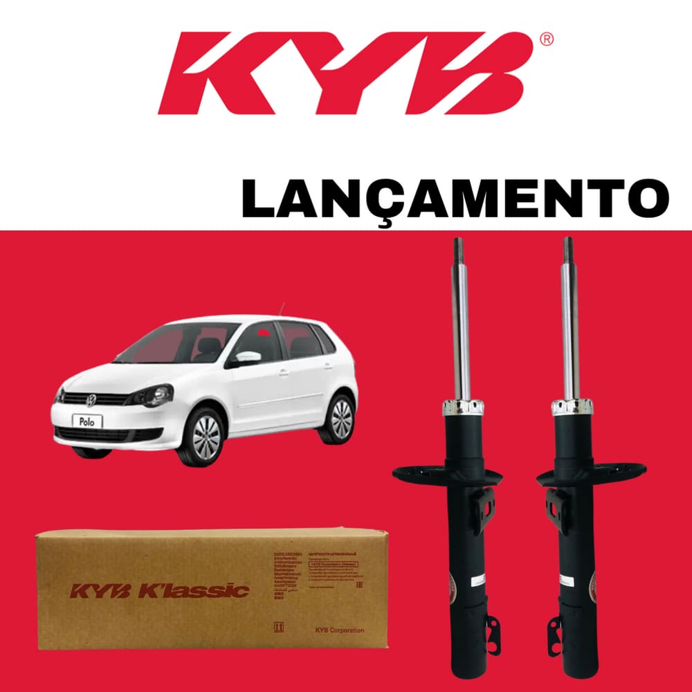 Par Amortecedor Dianteiro Vw Polo 2002 A 2015 Kayaba Linha Klassic
