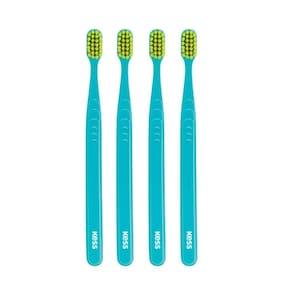 Kit Escova Dental Extra Macia Kess Pro Belliz Verde Água C/4