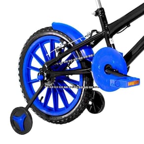 Bicicleta Infantil Aro 16 Nylon Preta e Azul