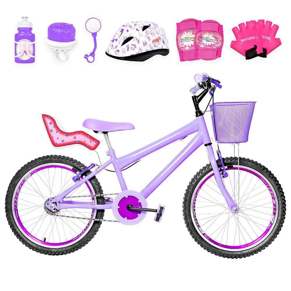 Bicicleta Infantil Aro 20 Aero Lilás e Violeta