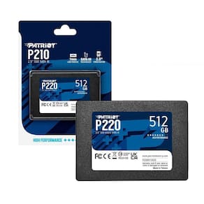 Ssd 512gb Patriot P210, 2.5" Sata Iii 6gb/s, Leitura 520mb/s, Gravação 430mb/s - P210s512g25